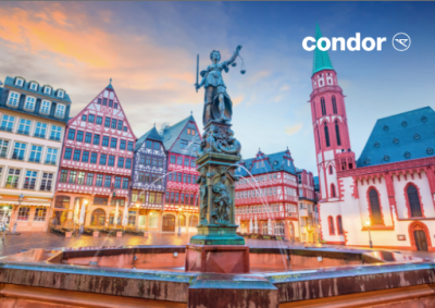 Condor has affordable tickets from the USA to Frankfurt!