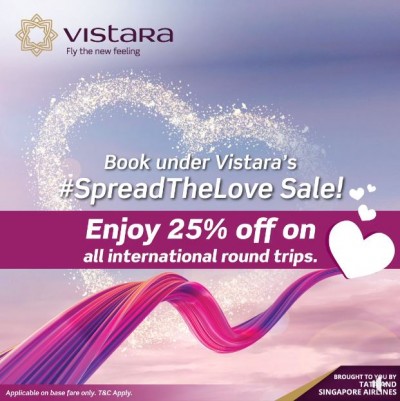 Spread The Love Sale: 25% Off Round Trip Flights To India!