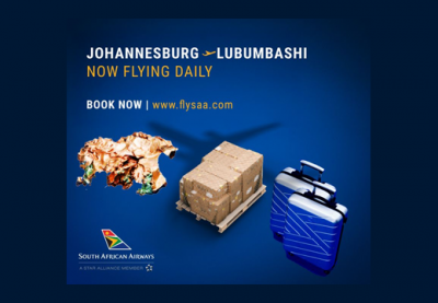 South African Airways now flies DAILY to Lubumbashi!